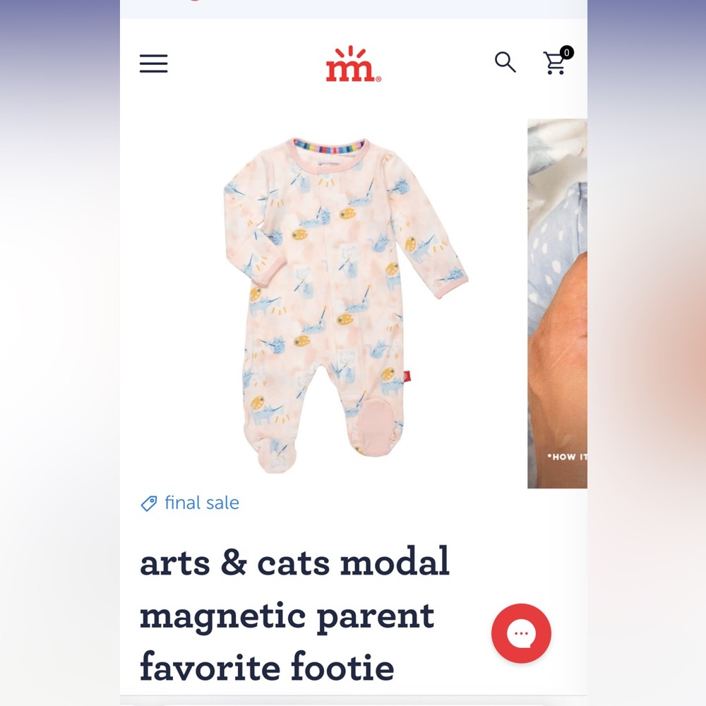 GUC Magnetic Me 0-3 Month Footie Pajamas